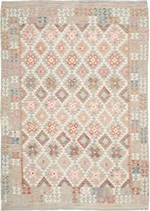 Tappeto Kilim Geometrico Grigio Beige 170x236 Cm