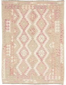 Tappeto Kilim Geometrico Beige Rosa 146x196 Cm