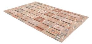 Tappeto Kilim Geometrico Rosa Terracotta 160x243 Cm