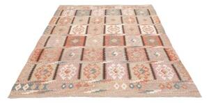 Tappeto Kilim Geometrico Rosa Terracotta 160x243 Cm
