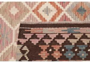 Tappeto Kilim Geometrico Terracotta Beige 172x242 Cm