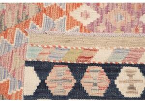Tappeto Kilim Geometrico Arancione Beige 158x198 Cm