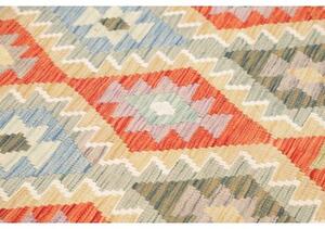 Tappeto Kilim Geometrico Rosso Ruggine Beige 153x217 Cm