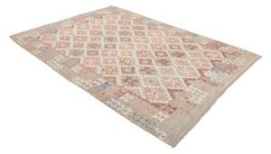 Tappeto Kilim Geometrico Grigio Beige 170x236 Cm