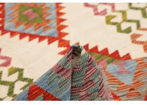 Tappeto Kilim Geometrico Avorio Multicolore 178x240 Cm
