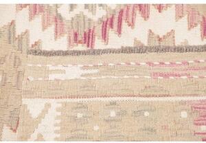 Tappeto Kilim Geometrico Beige Rosa 146x196 Cm
