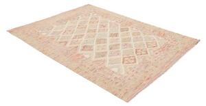 Tappeto Kilim Geometrico Beige Rosa Antico 148x191 Cm