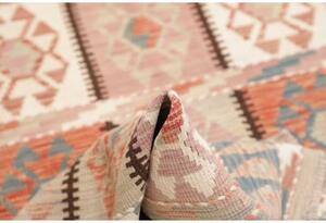 Tappeto Kilim Geometrico Rosa Terracotta 160x243 Cm