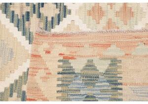 Tappeto Kilim Geometrico Avorio Blu 152x199 Cm