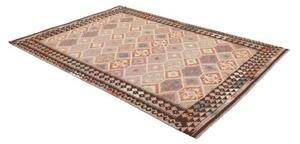Tappeto Kilim Geometrico Terracotta Beige 172x242 Cm