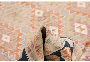 Tappeto Kilim Geometrico Arancione Beige 158x198 Cm