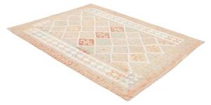 Tappeto Kilim Geometrico Beige Avorio 154x200 Cm
