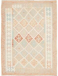 Tappeto Kilim Geometrico Beige Avorio 154x200 Cm