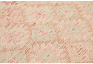 Tappeto Kilim Geometrico Avorio Rosso Mattone 147x200 Cm