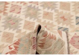 Tappeto Kilim Geometrico Beige Avorio 182x249 Cm