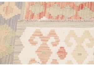 Tappeto Kilim Geometrico Avorio Grigio Chiaro 148x203 Cm
