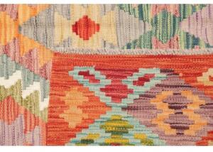 Tappeto Kilim Geometrico Rosso Mattone Multicolore 156x193 Cm