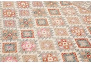 Tappeto Kilim Geometrico Grigio Beige 170x236 Cm