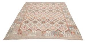Tappeto Kilim Geometrico Grigio Beige 170x236 Cm