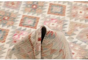 Tappeto Kilim Geometrico Grigio Beige 170x236 Cm