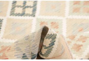 Tappeto Kilim Geometrico Avorio Blu 152x199 Cm