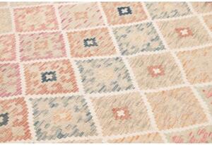 Tappeto Kilim Geometrico Beige Rosa Antico 150x210 Cm