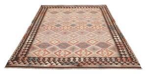 Tappeto Kilim Geometrico Terracotta Beige 172x242 Cm