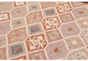 Tappeto Kilim Geometrico Terracotta Beige 172x242 Cm