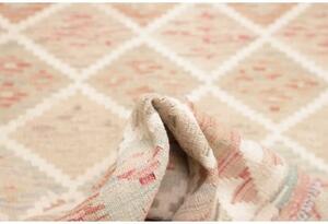 Tappeto Kilim Geometrico Rosa Antico Beige 149x196 Cm