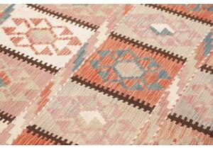 Tappeto Kilim Geometrico Rosa Terracotta 160x243 Cm