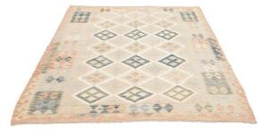 Tappeto Kilim Geometrico Avorio Blu 152x199 Cm