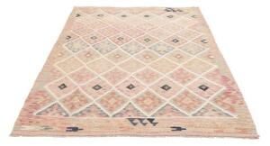 Tappeto Kilim Geometrico Beige Rosa Antico 150x210 Cm
