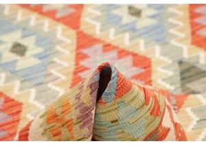 Tappeto Kilim Geometrico Rosso Ruggine Beige 153x217 Cm
