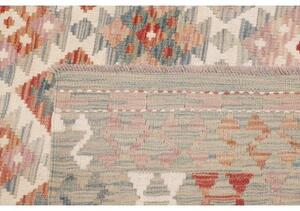Tappeto Kilim Geometrico Grigio Beige 170x236 Cm