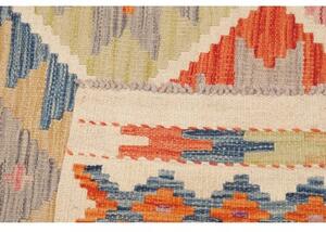 Tappeto Kilim Geometrico Avorio Multicolore 101x192 Cm
