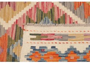Tappeto Kilim Geometrico Becco Di Corda Arancione 99x192 Cm