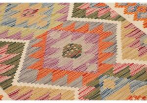 Tappeto Kilim Geometrico Becco Di Corda Arancione 99x192 Cm