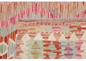 Tappeto Kilim Geometrico Rosso Mattone Beige 105x193 Cm
