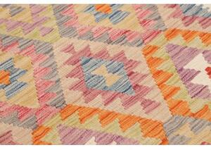 Tappeto Kilim Stilizzato Avorio Multicolore 102x200 Cm