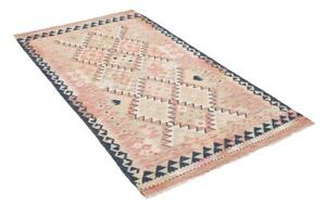Tappeto Kilim Geometrico Beige Rosa 101x183 Cm