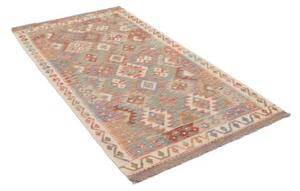 Tappeto Kilim Geometrico Beige Avorio 103x199 Cm