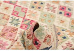 Tappeto Kilim Geometrico Avorio Multicolore 101x204 Cm