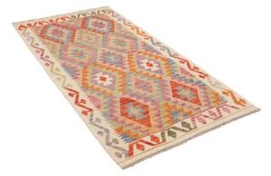 Tappeto Kilim Stilizzato Avorio Multicolore 102x200 Cm