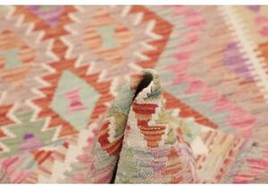 Tappeto Kilim Geometrico Rosso Mattone Beige 105x193 Cm