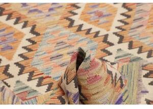 Tappeto Kilim Geometrico Beige Multicolore 107x199 Cm