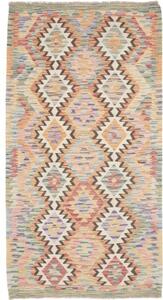 Tappeto Kilim Geometrico Beige Multicolore 107x199 Cm