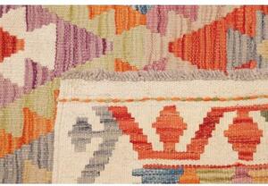Tappeto Kilim Stilizzato Avorio Multicolore 102x200 Cm