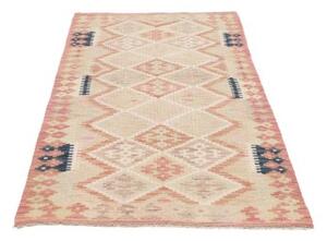 Tappeto Kilim Geometrico Beige Rosa 98x191 Cm