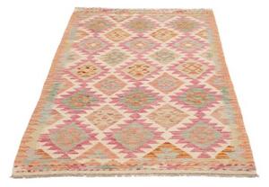 Tappeto Kilim Geometrico Beige Rosa 99x198 Cm
