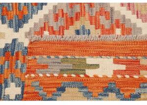 Tappeto Kilim Stilizzato Arancione Avorio 100x197 Cm